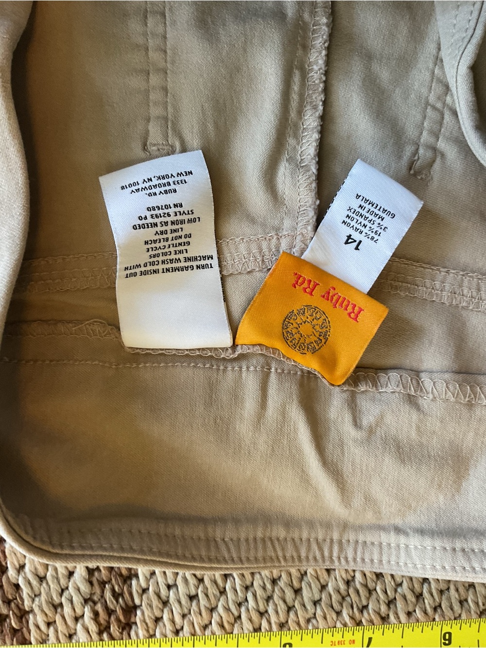Ruby Rd. Cream Bermuda Shorts with Clean Front - Picture 5 of 6